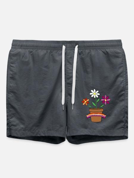 lesbian flowers - Swim Trunks - anthracite
