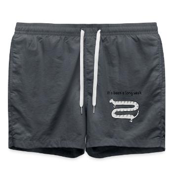 Es war eine lange Woche - Badeshorts - Anthrazit - Vorne - AI Model Male 185 light (185cm)