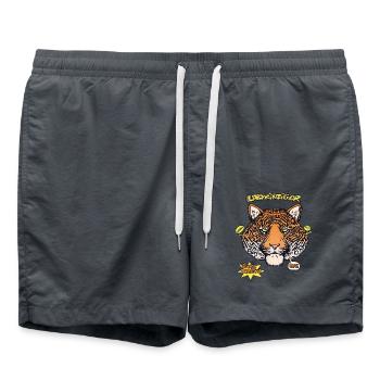 Labyrinthigre - Badeshorts - Anthrazit - Vorne - AI Model Male 185 light (185cm)
