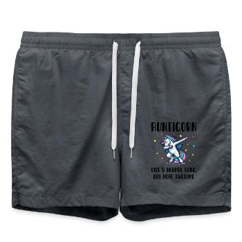 Aunticorn - Like a normal Aunt, but more awesome - Badeshorts - Anthrazit - Vorne - AI Model Male 185 light (185cm)