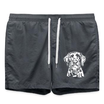 German Wirehaired Ball Ball Junkie Dogs Wilsigns - Swim Trunks - anthracite - Front - AI Model Male 185 light (185cm)