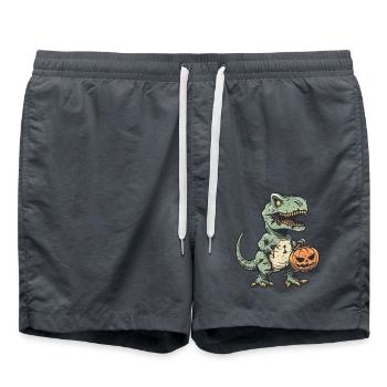 Dinosaur T-Rex Halloween Comic Funny - Swim Trunks - anthracite - Front - AI Model Male 185 light (185cm)