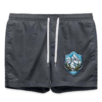 Monts de Berge - Short de bain - charbon - Devant - AI Model Male 185 light (185cm)