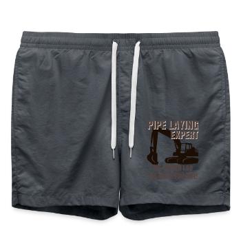 Pipe Layer Expert - Safety - Short de bain - charbon - Devant - AI Model Male 185 light (185cm)