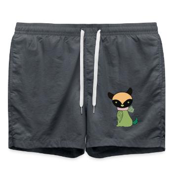 Der kleine Ivo in verschiedenen Farbe - Badeshorts - Anthrazit - Vorne - AI Model Male 185 light (185cm)