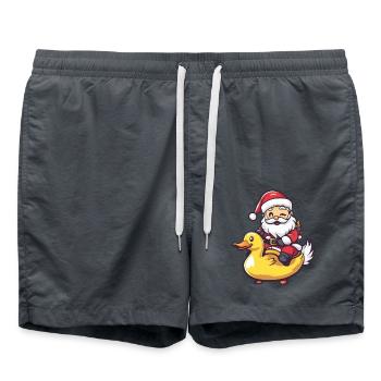 Canard Père Noël Dessin animé - Short de bain - charbon - Devant - AI Model Male 185 light (185cm)