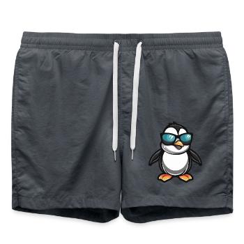 Pinguin Cool Comic - Badeshorts - Anthrazit - Vorne - AI Model Male 185 light (185cm)