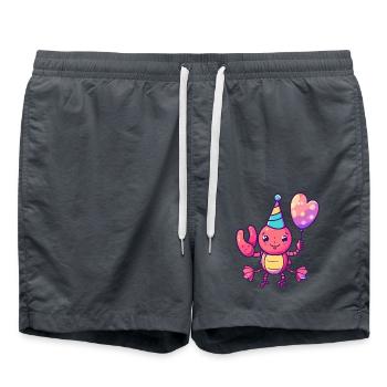 Lobster Crab Birthday Baby - Swim Trunks - anthracite - Front - AI Model Male 185 light (185cm)