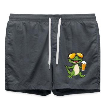 Lizard Après-Ski Bière Bande Dessinée - Short de bain - charbon - Devant - AI Model Male 185 light (185cm)