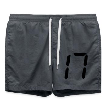 Numéro numérique 17 - Short de bain - charbon - Devant - AI Model Male 185 light (185cm)