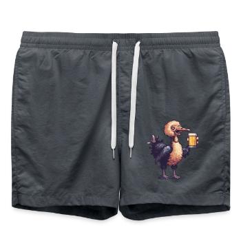 Strauß Pixel Bier - Badeshorts - Anthrazit - Vorne - AI Model Male 185 light (185cm)
