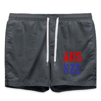 AUS - NZE - Nouvelle-Zélande - Australie - Neuseeland - Short de bain - charbon - Devant - AI Model Male 185 light (185cm)