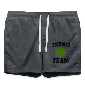 Équipe de tennis - Short de bain - charbon - Devant - AI Model Male 185 light (185cm)