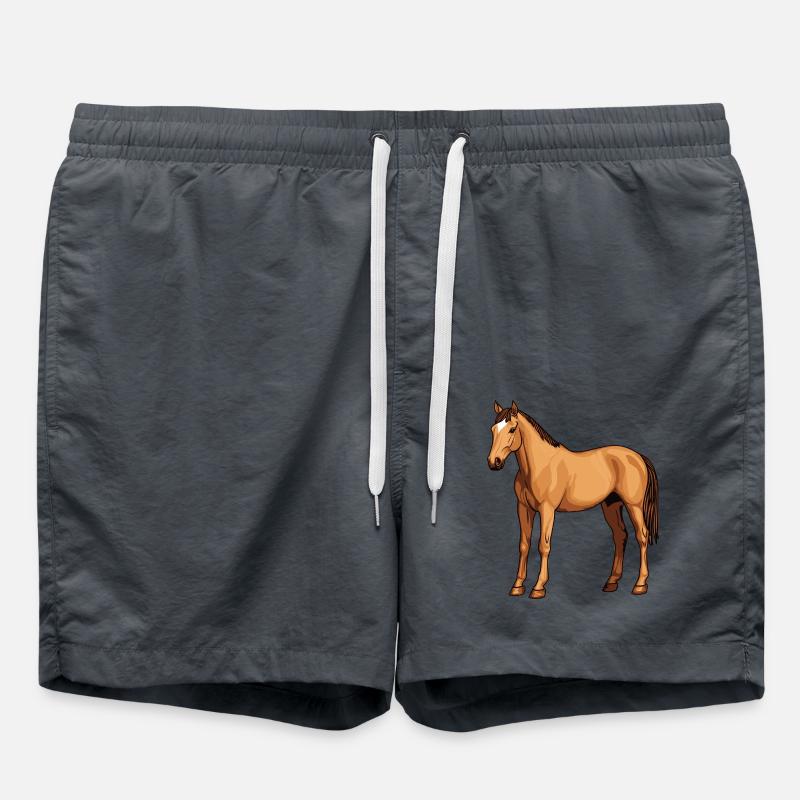 Cheval - Short de bain - charbon