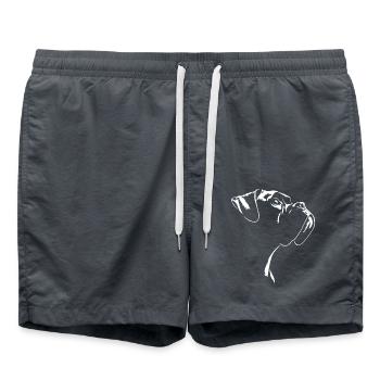 Boxer Silhouette Chien Chien Wilsigns - Short de bain - charbon - Devant - AI Model Male 185 light (185cm)