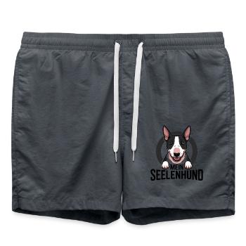 Minibullterrier - mein Seelenhund - Badeshorts - Anthrazit - Vorne - AI Model Male 185 light (185cm)