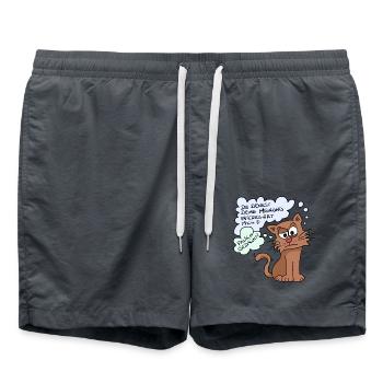 Du denkst deine Meinung interessiert mich? - Badeshorts - Anthrazit - Vorne - AI Model Male 185 light (185cm)