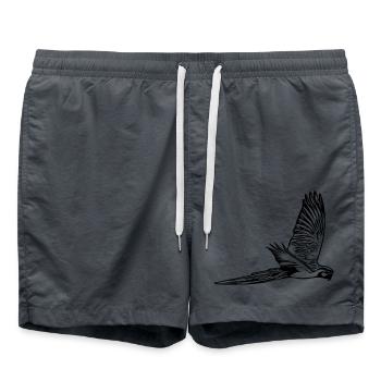 Papagei - Badeshorts - Anthrazit - Vorne - AI Model Male 185 light (185cm)