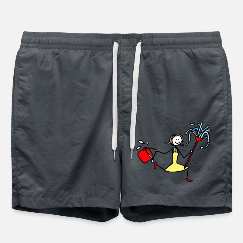 Putzfrau - Badeshorts - Anthrazit