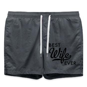 Ehefrau - Badeshorts - Anthrazit - Vorne - AI Model Male 185 light (185cm)