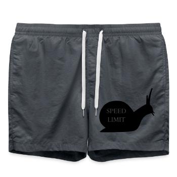 Schnecke lustig - Badeshorts - Anthrazit - Vorne - AI Model Male 185 light (185cm)