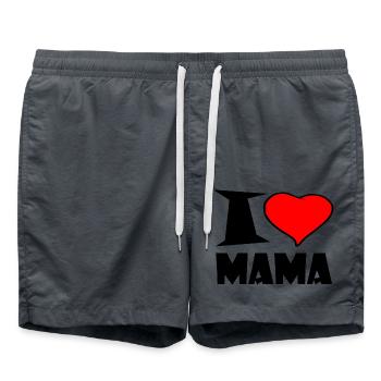 I Love Mama - Short de bain - charbon - Devant - AI Model Male 185 light (185cm)
