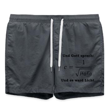 Gottes Lichtformel - Badeshorts - Anthrazit - Vorne - AI Model Male 185 light (185cm)