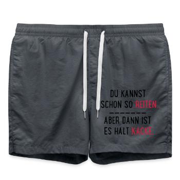 kacke reiten - Badeshorts - Anthrazit - Vorne - AI Model Male 185 light (185cm)