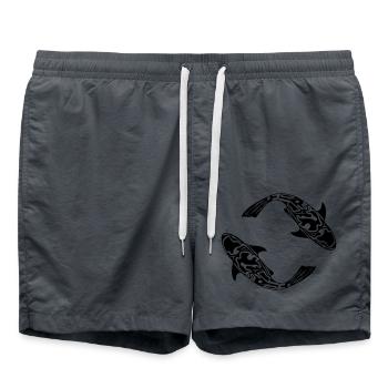 Deux poissons de carpe Koi Vector - Short de bain - charbon - Devant - AI Model Male 185 light (185cm)