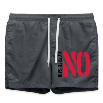 La femme a dit non - Short de bain - charbon - Devant - AI Model Male 185 light (185cm)