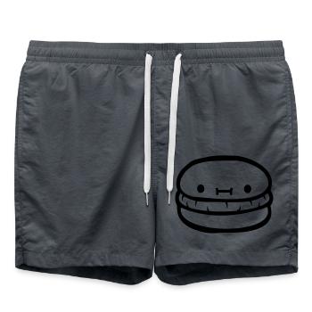 Burger visage mignon - Short de bain - charbon - Devant - AI Model Male 185 light (185cm)