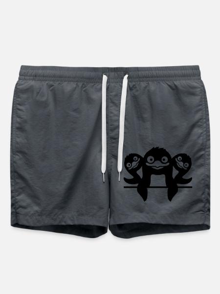 Funny Penguins 3 Friends - Swim Trunks - anthracite