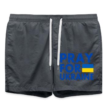 Ukraine - Badeshorts - Anthrazit - Vorne - AI Model Male 185 light (185cm)