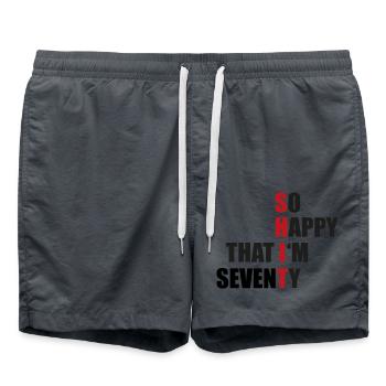 70e anniversaire - Short de bain - charbon - Devant - AI Model Male 185 light (185cm)