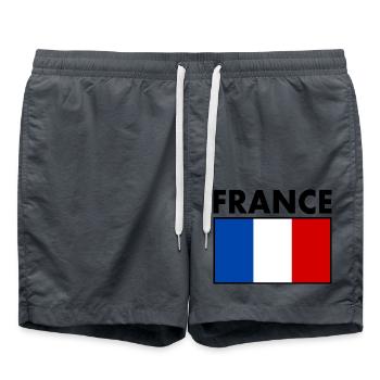 FRANCE DRAPEAU - Short de bain - charbon - Devant - AI Model Male 185 light (185cm)