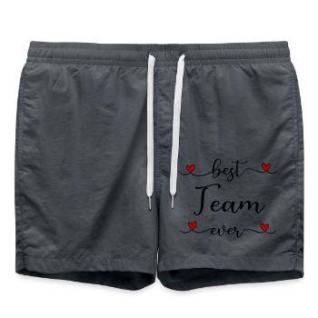 Best Team ever - Badeshorts - Anthrazit - Vorne - AI Model Male 185 light (185cm)