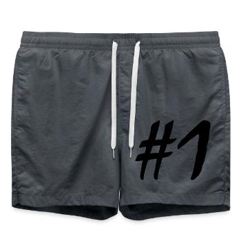 #1 - Badeshorts - Anthrazit - Vorne - AI Model Male 185 light (185cm)