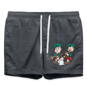 Dudelsack Witz Lusitg Spass - Badeshorts - Anthrazit - Vorne - AI Model Male 185 light (185cm)