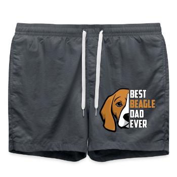 Best Beagle Dad ever - Swim Trunks - anthracite - Front - AI Model Male 185 light (185cm)