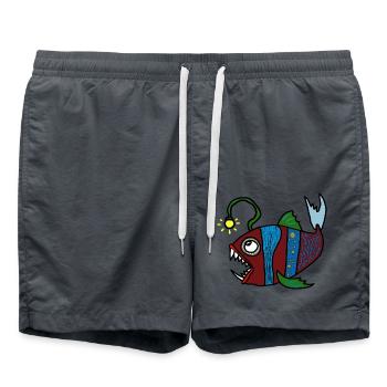 Anglerfisch - Badeshorts - Anthrazit - Vorne - AI Model Male 185 light (185cm)