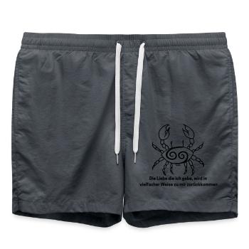 Zodiac sign Cancer - Swim Trunks - anthracite - Front - AI Model Male 185 light (185cm)