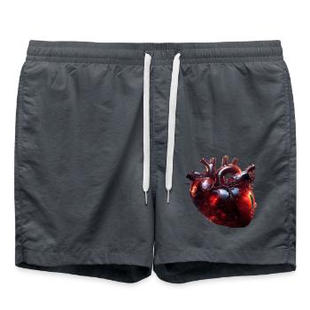 Cœur de verre - Short de bain - charbon - Devant - AI Model Male 185 light (185cm)