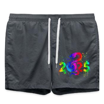 Fantasy Drache Anime Drachenkopf Mythos Reptilienschlange - Badeshorts - Anthrazit - Vorne - AI Model Male 185 light (185cm)