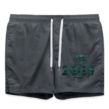 Fantasy Drache Anime Drachenkopf Mythos Reptilienschlange - Badeshorts - Anthrazit - Vorne - AI Model Male 185 light (185cm)