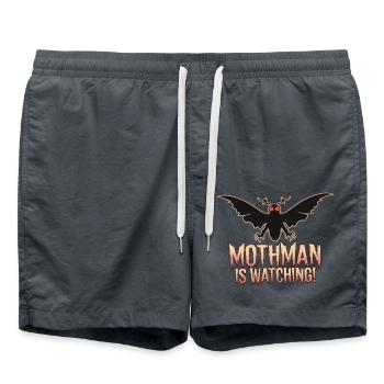 MOTHMAN IS WATCHING - Swim Trunks - anthracite - Front - AI Model Male 185 light (185cm)