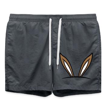 Lapin Oreilles De Lapin Trou Sac Caché Drôle Mignon - Short de bain - charbon - Devant - AI Model Male 185 light (185cm)