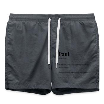 Paul - Badeshorts - Anthrazit - Vorne - AI Model Male 185 light (185cm)