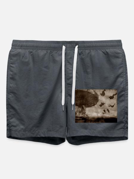 kettenkarussell Sepia Jahrmarkt - Badeshorts - Anthrazit