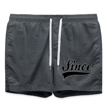 Anniversaire - Since à personnaliser - Short de bain - charbon - Devant - AI Model Male 185 light (185cm)