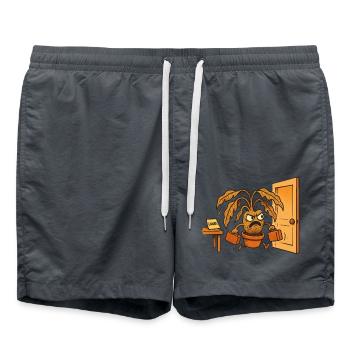The flower has had enough - Swim Trunks - anthracite - Front - AI Model Male 185 light (185cm)